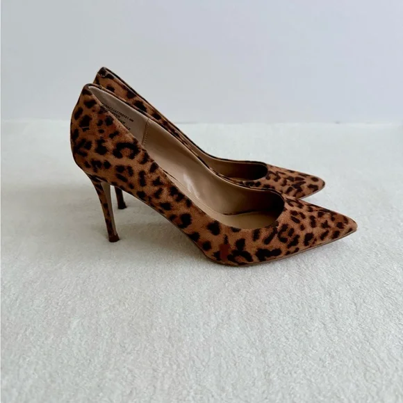 Steve Madden Leopard Print Pointed Toe Stiletto Pumps Size 6 - Picture 3 of 10